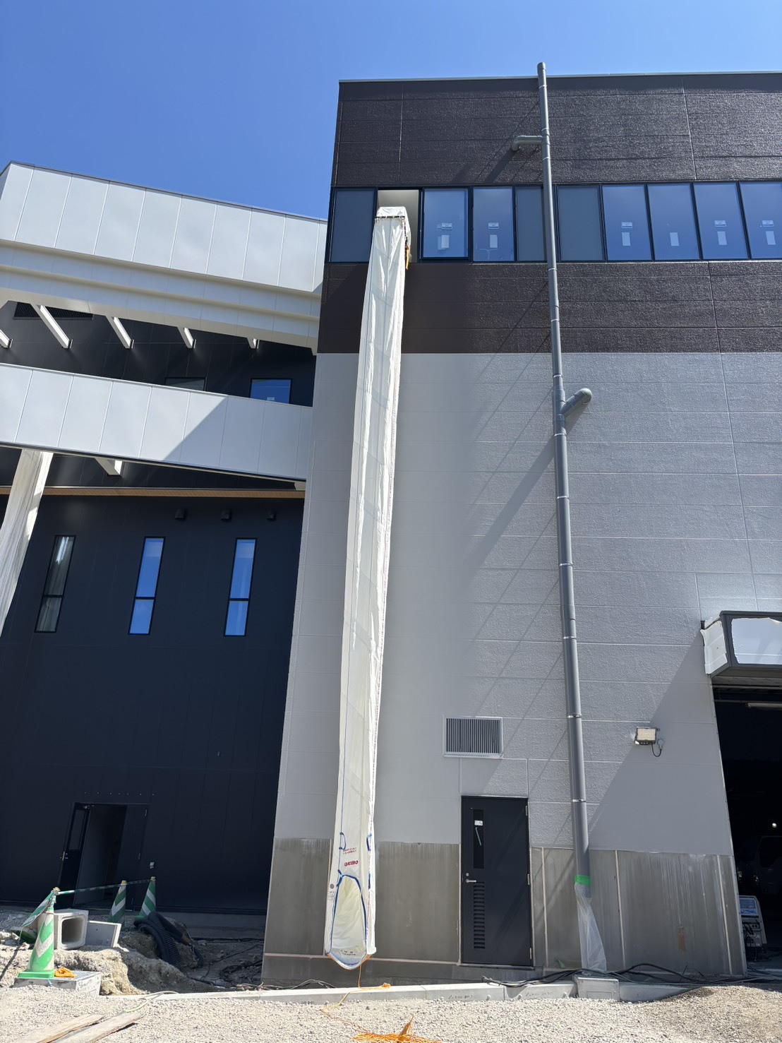 救助袋を下ろした状態